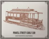 Plakat: San Francisco Kabelstraßenbahn Powell Street Cable Car 32 (1979)