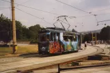 Plauen Straßenbahnlinie 2 mit Triebwagen 73 auf Tunnel (1990)