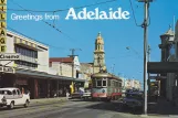Postkarte: Adelaide Glenelg Tram mit Triebwagen 361 auf Jetty Road (1960)