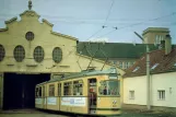 Postkarte: Augsburg Gelenkwagen 536 vor Kriegshaber (1981)