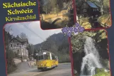 Postkarte: Bad Schandau Kirnitzschtal 241 mit Triebwagen 3 nahe bei Neumannmühle (2000)