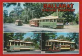 Postkarte: Ballarat Museumslinie mit Triebwagen 33 nahe bei Botanical Gardens (1974)
