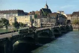 Postkarte: Basel auf Mittlere Rheinbrücke (1965)