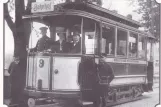 Postkarte: Bielefeld Triebwagen 9 nahe bei Mitte (1900)