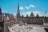 Postkarte: Bremen auf Marktplatz mit Rathaus und U.L.-Frauenkirche (1965)