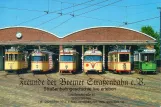 Postkarte: Bremen Triebwagen 134 vor dem Depot Sebaldsbrück (2003)
