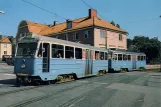 Postkarte: Bromma Straßenbahnlinie 12 Nockebybanan mit Beiwagen 637nah Ålstensgatan (1983)