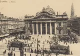 Postkarte: Brüssel auf Place de la Bourse/Het Beursplein (1900)
