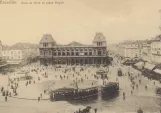 Postkarte: Brüssel auf Place Rogier/Rogierplein (1900)