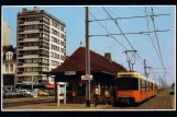 Postkarte: Brüssel De Kusttram mit Gelenkwagen 6105 am  Heist (1983)