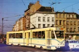 Postkarte: Brüssel Straßenbahnlinie 35 mit Gelenkwagen 4043 am Porte de Ninove / Ninoofsepoort (1965)