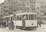 Postkarte: Brüssel Straßenbahnlinie 56 mit Triebwagen 1281 auf Avenue de Stalingrad (1951)