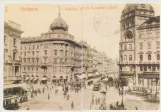 Postkarte: Budapest auf Rákócki út (1900)