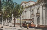 Postkarte: Caracas Triebwagen 37 vor Palacio de Justicia (1920)