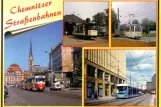 Postkarte: Chemnitz Straßenbahnlinie 2 auf Carolastraße (2000)