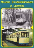 Postkarte: Chemnitz Straßenbahnlinie 3 mit Beiwagen 552 am Rottluff (1988)