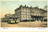 Postkarte: Chemnitz Triebwagen 14 nahe bei Hauptbahnhof (1893)
