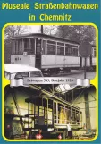 Postkarte: Chemnitz Zusätzliche Linie 13 mit Beiwagen 543 innen Straßenbahnmuseum (1988)