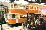 Postkarte: Crich Doppelstocktriebwagen 1622 auf Tramway Village (1973)