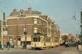 Postkarte: Den Haag Zusätzliche Linie 5 mit Triebwagen 824 auf Weimarstraat (1963)