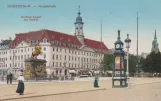 Postkarte: Dresden auf Hauptstraße (1910)