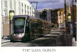 Postkarte: Dublin Linie Grün mit Niederflurgelenkwagen 4011 am St. Stephen's Green (2004)