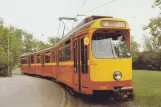 Postkarte: Duisburg Straßenbahnlinie 904 mit Gelenkwagen 1086 nahe bei Laar (1975)