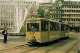 Postkarte: Düsseldorf Stadtrundfahrten mit Triebwagen 380 auf Martin-Luther-Platz (1988)