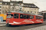 Postkarte: Düsseldorf Zusätzliche Linie 708 mit Gelenkwagen 2315 am Worringer Platz (1986)