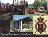 Postkarte: Erezée mit Triebwagen AR 133 "Francais" am T.T.A. Pont-d'Erezée (2010)