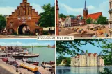 Postkarte: Flensburg Straßenbahnlinie 1 auf Südermarkt (1960)