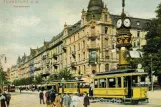 Postkarte: Frankfurt am Main Straßenbahnlinie 16 mit Triebwagen 166 auf Kaiserstraße (1901)
