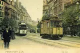 Postkarte: Frankfurt am Main Triebwagen 119 auf Zeil (1901)