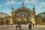 Postkarte: Frankfurt am Main vor Hauptbahnhof (1915)