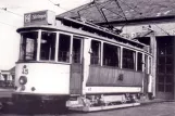 Postkarte: Freiburg im Breisgau Triebwagen 45 vor Betriebshof Nord (1955)