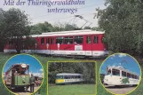 Postkarte: Gotha Regionallinie 4 Thüringerwaldbahn mit Gelenkwagen 408 nahe bei Gotha (2006)