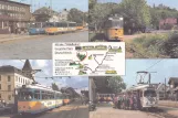 Postkarte: Gotha Regionallinie 4 Thüringerwaldbahn mit Gelenkwagen 443 am Hauptbahnhof (1992-1993)