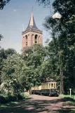 Postkarte: Haarlem Triebwagen A 28 nahe bei Monnickendam (1956)