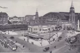 Postkarte: Hamburg Straßenbahnlinie 6 am Hauptbahnhof (1933)