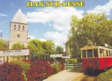 Postkarte: Han-sur-Lesse Triebwagen AR 266 am Han-sur-Lesse (2001)