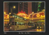 Postkarte: Hongkong Doppelstocktriebwagen 20 auf Des Voeux Road (1991)