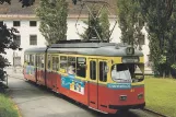 Postkarte: Innsbruck Straßenbahnlinie 1 mit Gelenkwagen 41 am Bergisel (1990)