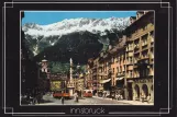 Postkarte: Innsbruck Straßenbahnlinie 3  auf Maria-Theresien-Str. (1958)