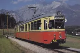 Postkarte: Innsbruck Stubaitalbahn (STB) mit Gelenkwagen 86 am Nockhofweg (1986)