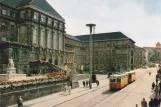 Postkarte: Kassel Straßenbahnlinie 1 auf Obere Königsstraße (1953)