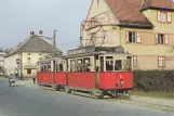 Postkarte: Klagenfurt am Wörthersee Straßenbahnlinie A mit Triebwagen 8 auf St. Veiter Straße (1959)
