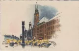 Postkarte: Kopenhagen auf Rådhuspladsen (1938)