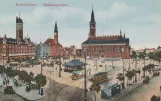 Postkarte: Kopenhagen Hauptstrecke am Rådhuspladsen (1900)