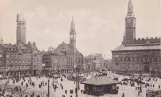 Postkarte: Kopenhagen Hauptstrecke auf Rådhuspladsen (1919)