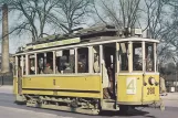 Postkarte: Kopenhagen Straßenbahnlinie 4 mit Triebwagen 280 auf Øster Farimagsgade (1955)